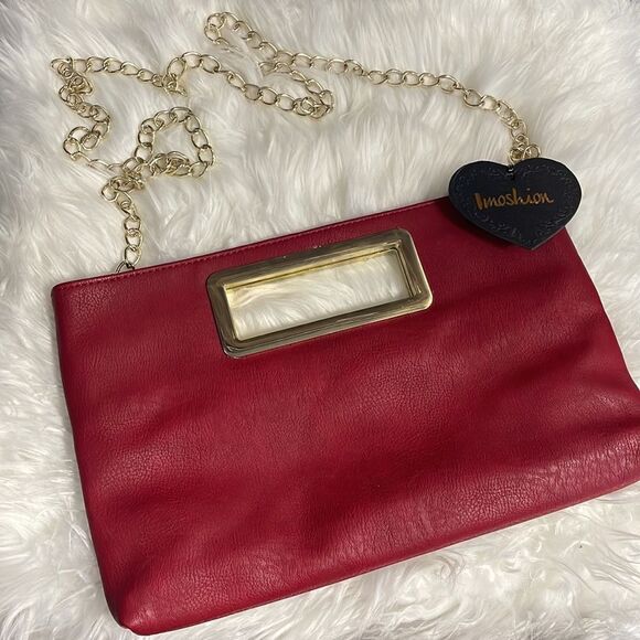 NWT Imoshion Women’s PU Leather Vegan Red Fashion Purse - Picture 1 of 11